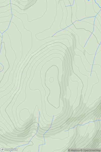 Thumbnail image for Foel Ddu [Barmouth to Betws-y-Coed and Bala] [SH818245] showing contour plot for surrounding peak